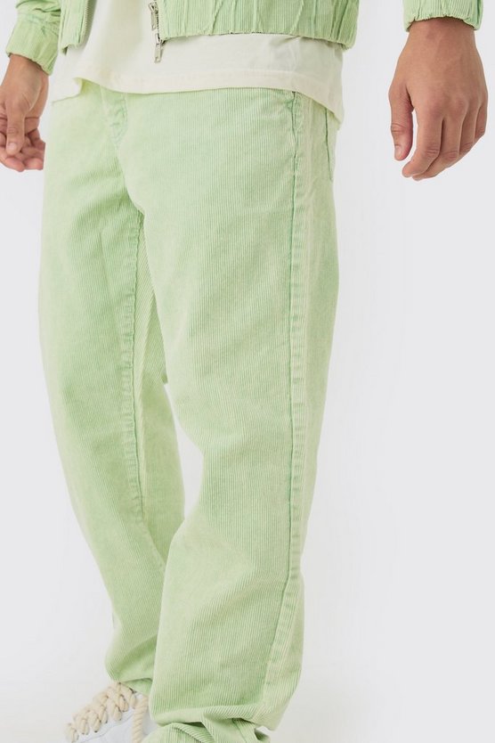 Lockere Cord-Hose in Sage