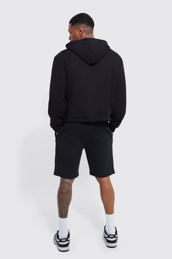 Lockere mittellange Basic Jersey-Shorts