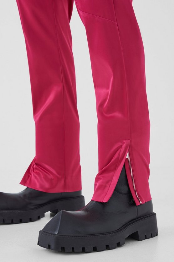 Slim-Fit Satin-Hose