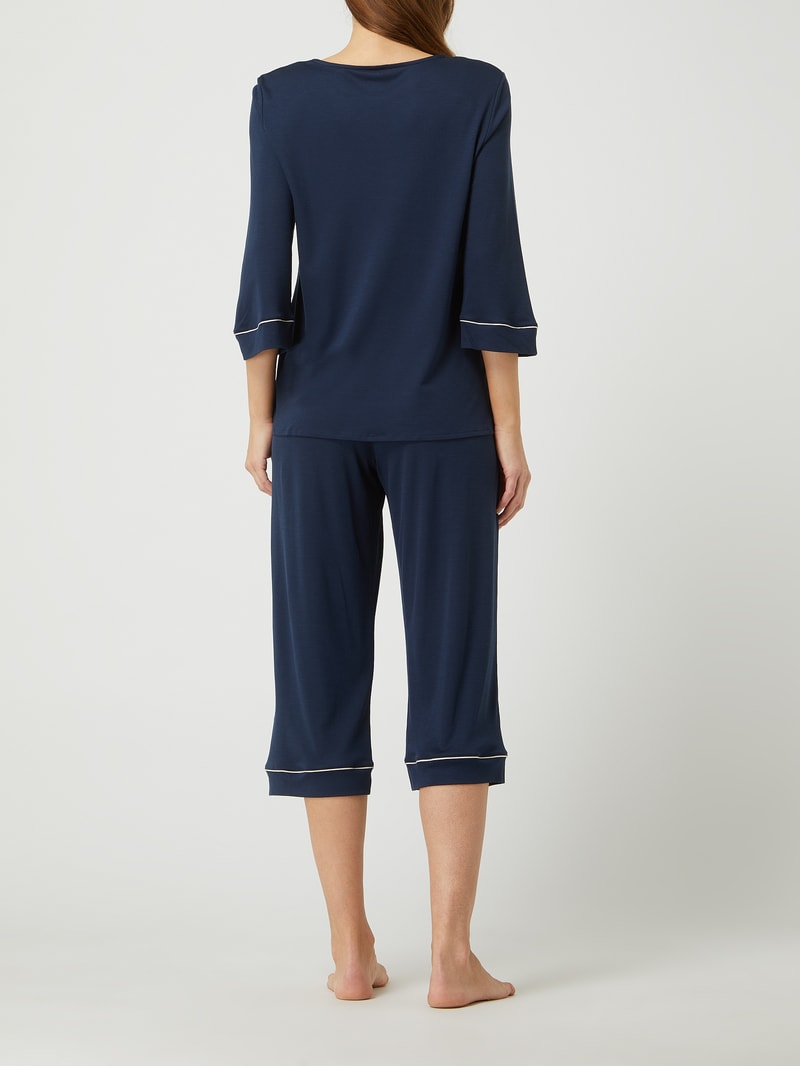 Pyjama aus Lyocell Modell Natural Comfort in dunkelblau