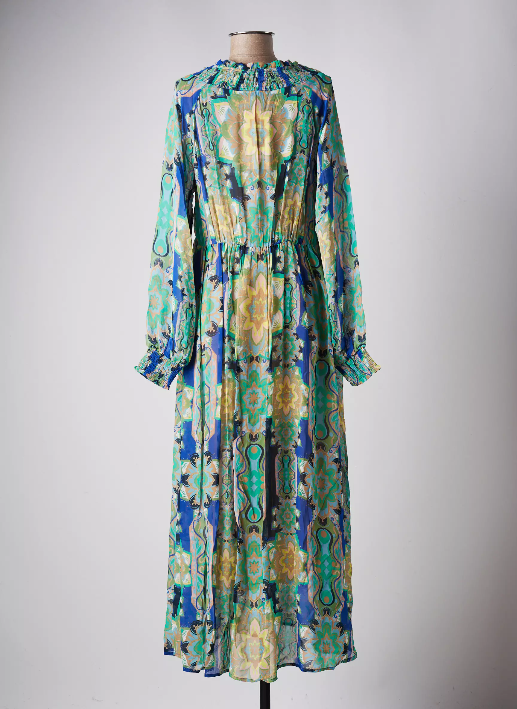 Cream Robes Longues Femme couleur vert