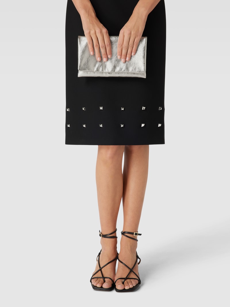 Clutch im Metallic-Look Modell 'Mimosa' in metallic beige