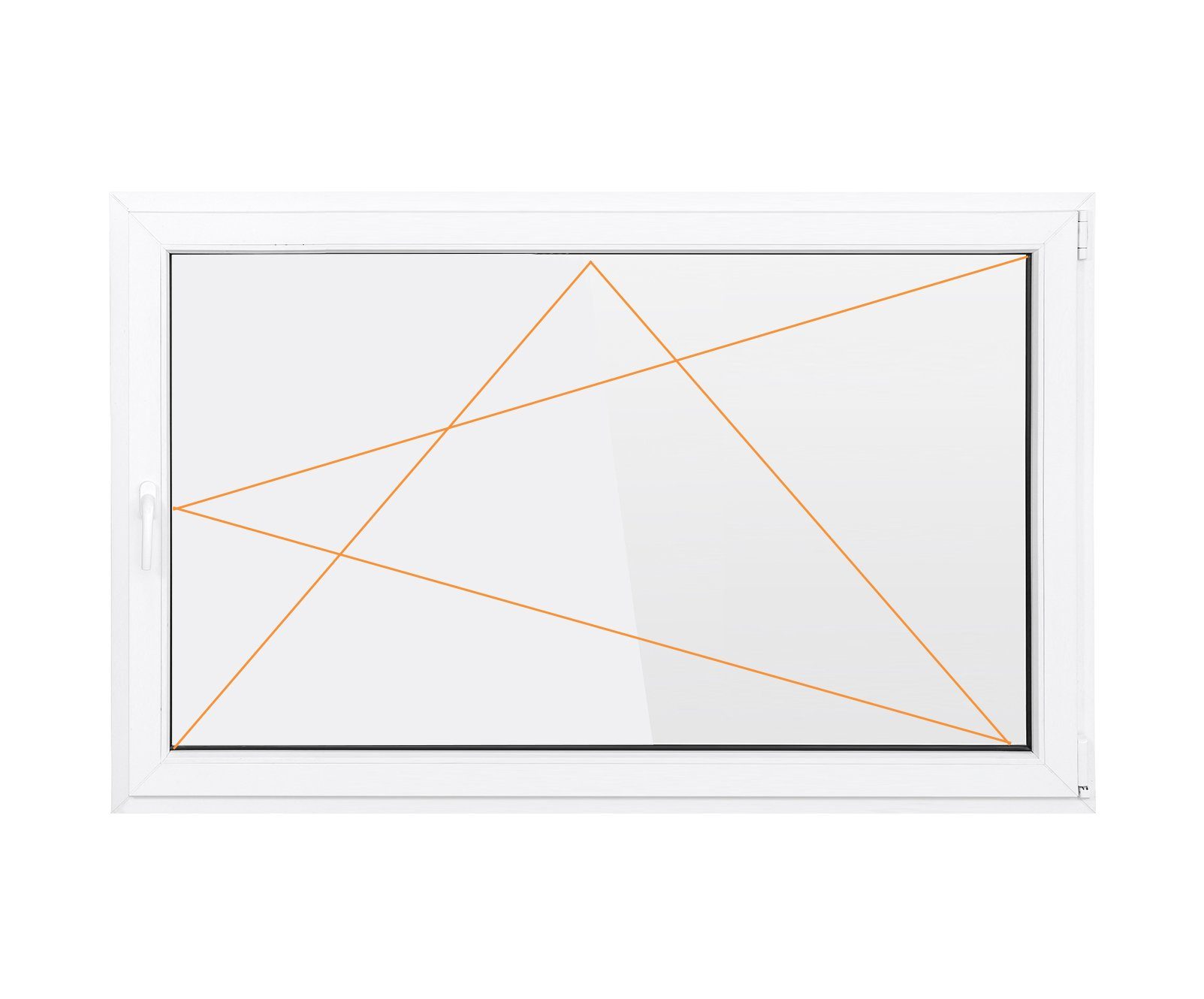 SN DECO GROUP Kellerfenster 1 Flügel 800x500 Dreh-Kipp 2-fach Verglasung weiß 70 mm Profil, (Set), RC2 Sicherheitsbeschlag, Hochwertiges 5-Kammer-Profil