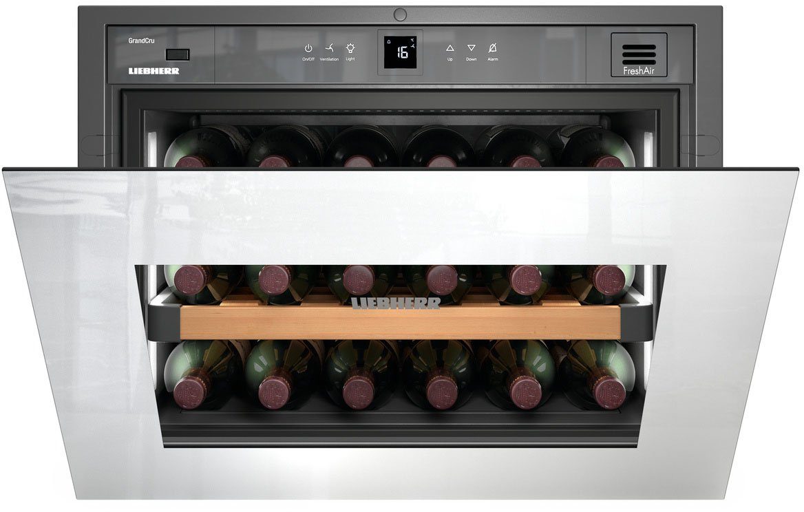 Liebherr Einbauweinkühlschrank WKEgw 582 GrandCru, für 18 Standardflaschen á 0,75l,FreshAir-Aktivkohlefilter, Kindersicherung