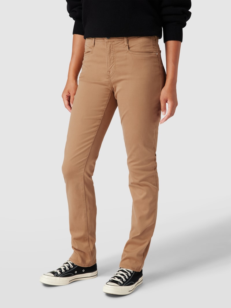 Jeans mit Stretch-Anteil Modell 'Maron' in camel