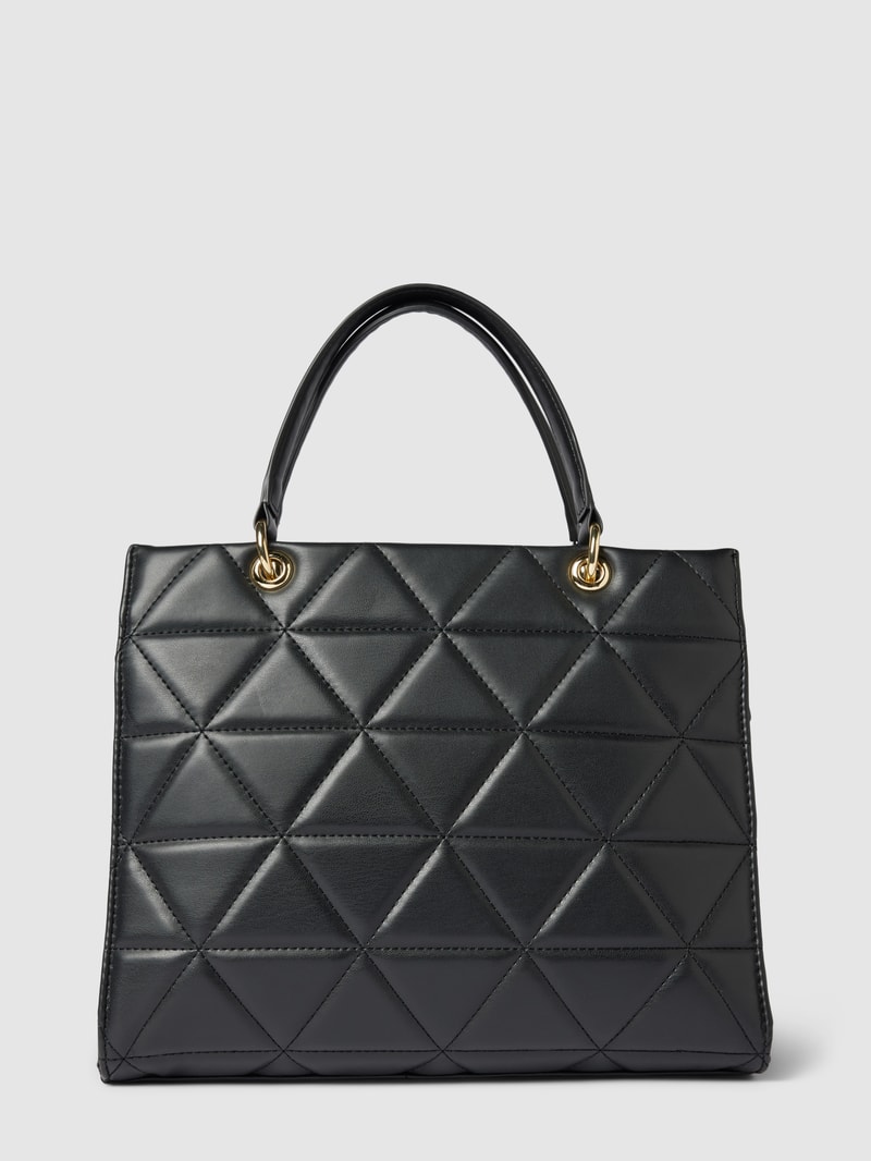 Handtasche mit Steppnähten Modell 'CARNABY' in black