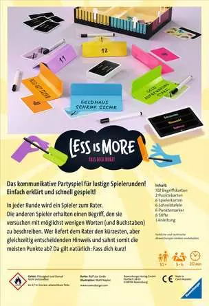 Less is More - Spiel ab 10 Jahren