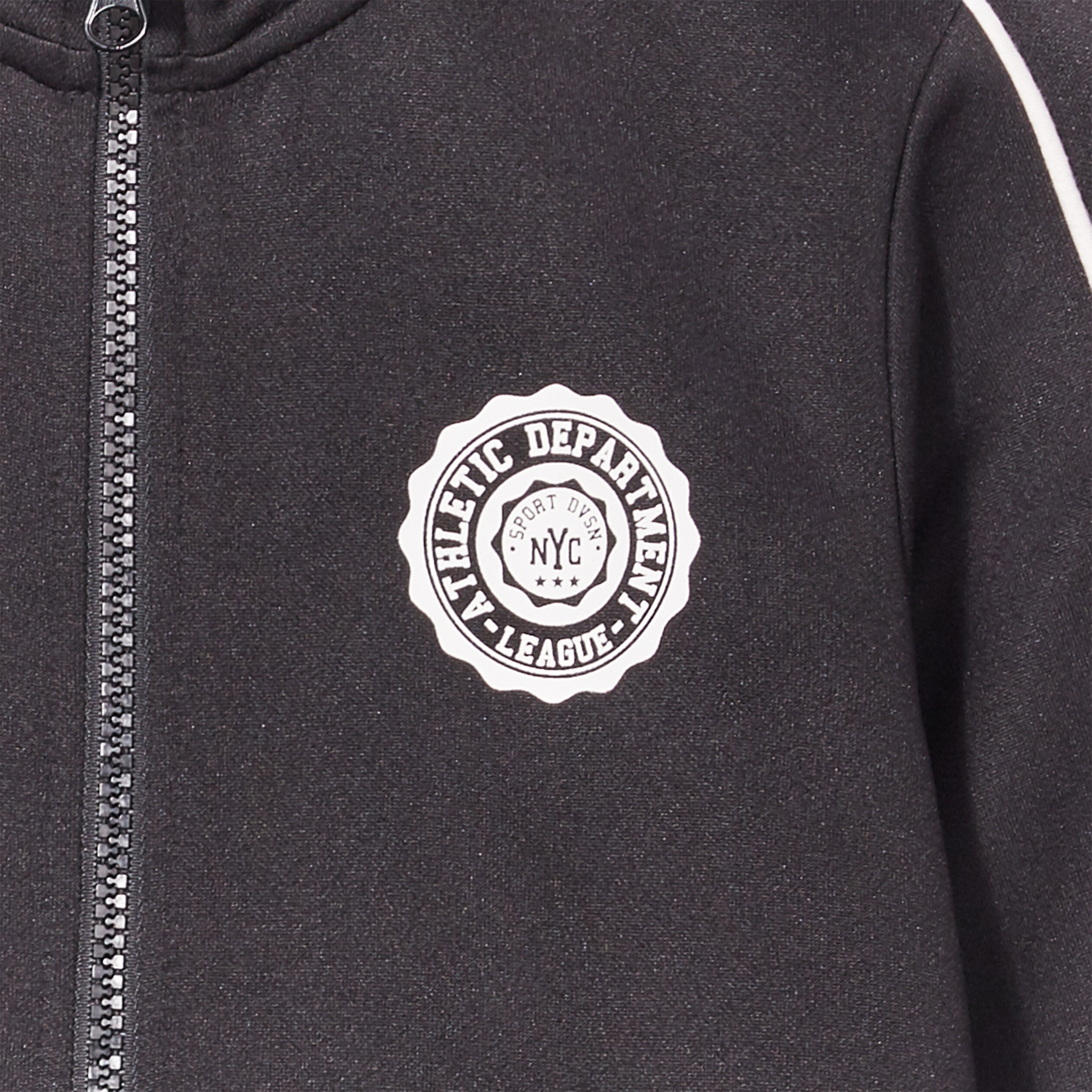 Sweat zippé col montant noir garçon | La Halle