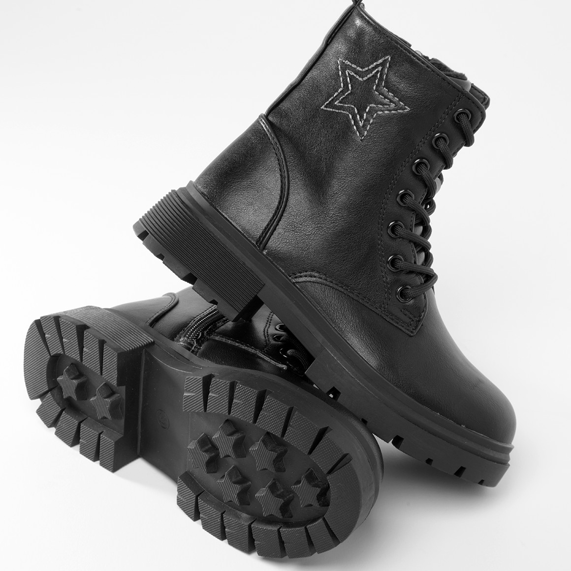 Mädchen Stiefeletten mit Stern-Stickerei