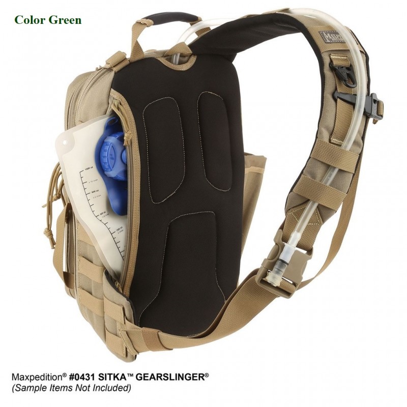 Maxpedition Militärrucksack, grüne Farbe Sitka Gearslinger.