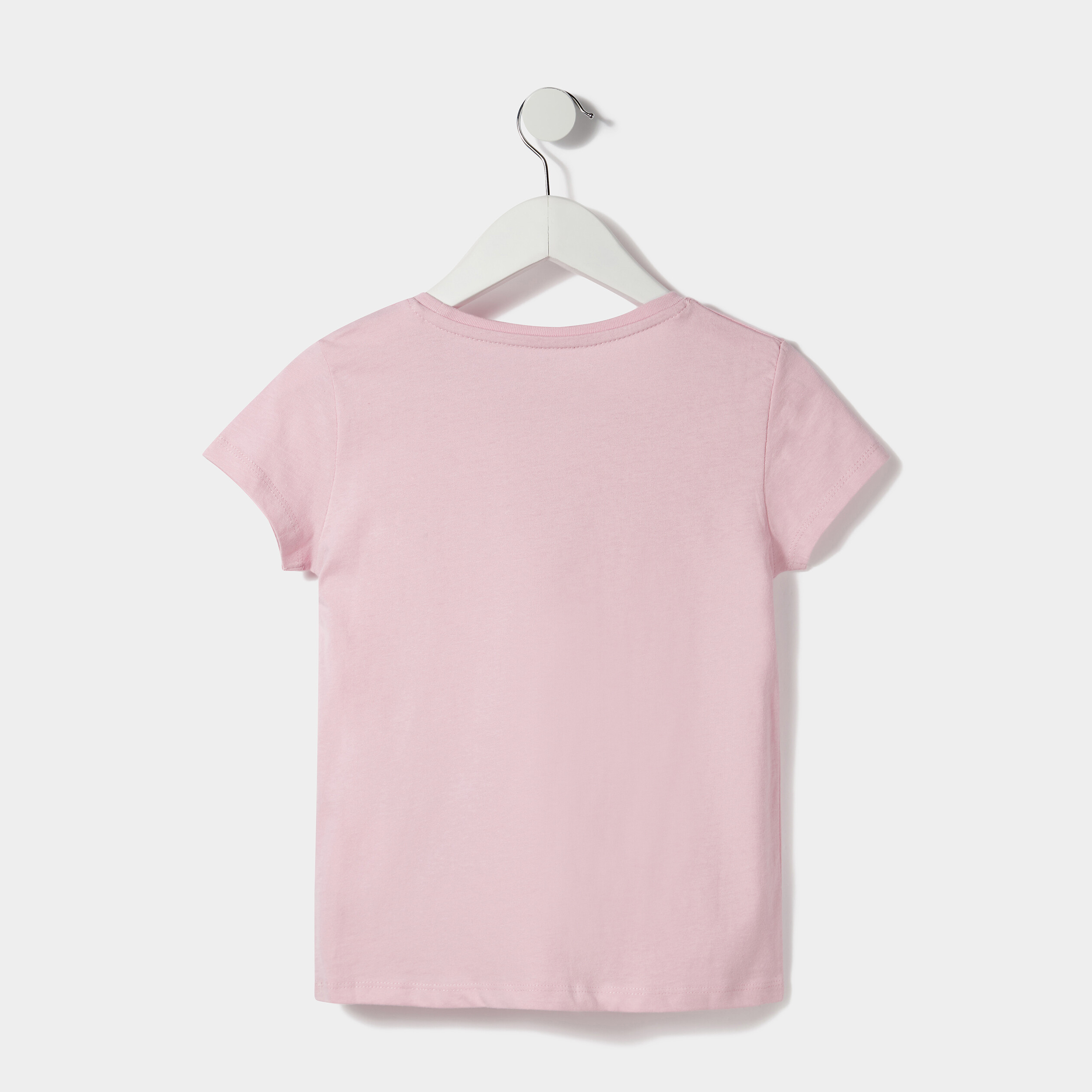 T-shirt manches courtes rose pastel fille | La Halle