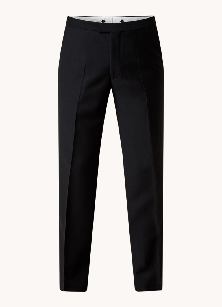 Pantaloni eleganți din lână Denz de la Oscar Jacobson, cu o croială rafinată și opțiune de călcare.