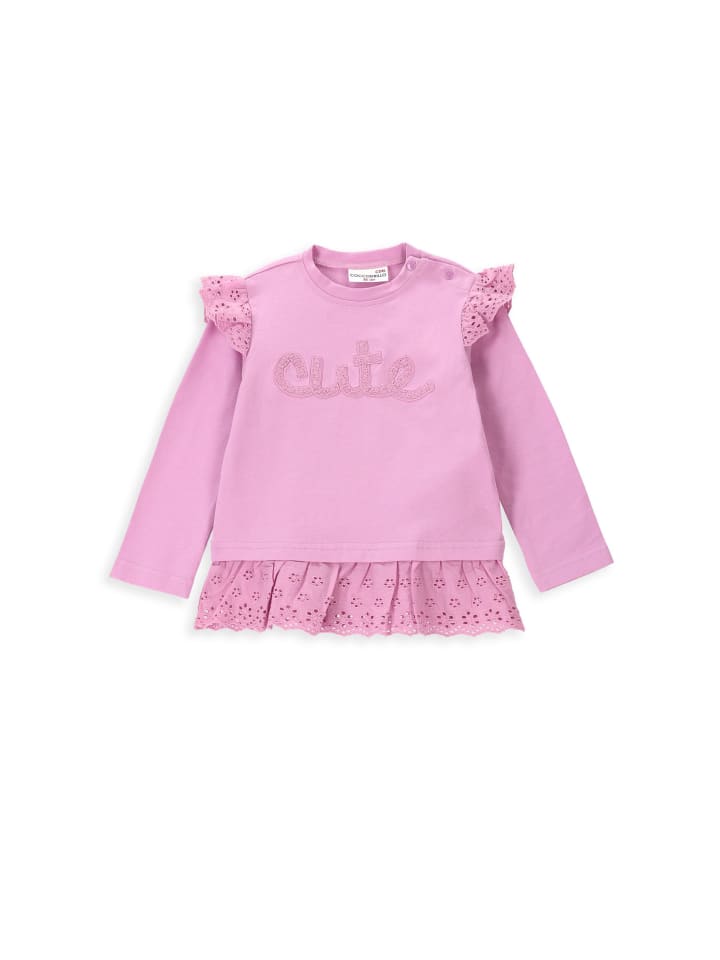 Coccodrillo T-shirt mit langen Ärmeln in rosa günstig kaufen