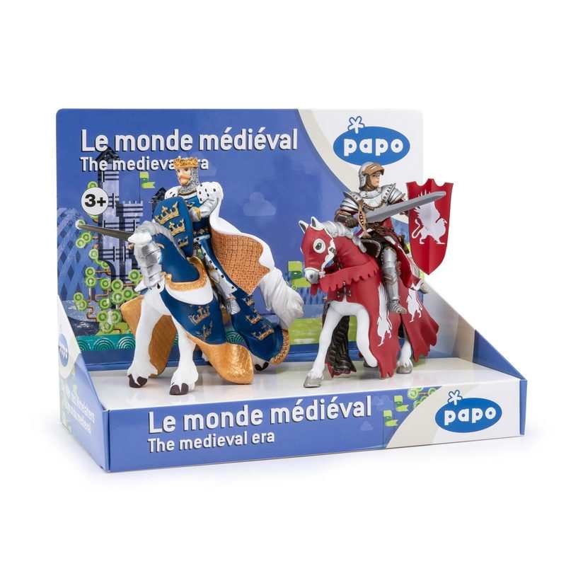 Coffret médiéval 2 chevaliers et 2 chevaux Papo