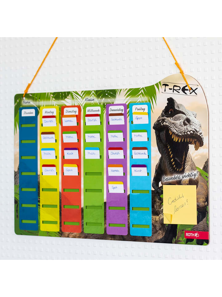 ROTH Klipp&Klar Stundenplan Steck Fix, Tyrannosaurus, A3 in Bunt günstig kaufen onesize