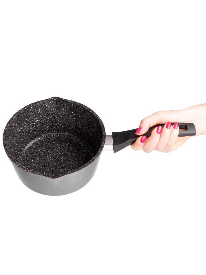 Stoneline Stielkasserolle 18 cm | mit Deckel in Grau günstig kaufen Ø 18 cm
