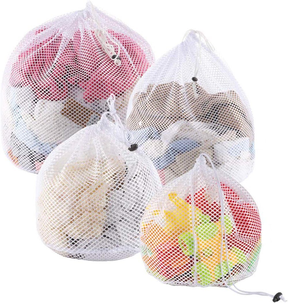 ASLENY Wäschenetz 4 Stücke Waschsack für die Waschmaschine mit Kordelstopper,(4-St), Geeignet für Unterwäsche, Babykleidung, Socken und Kaschmir.