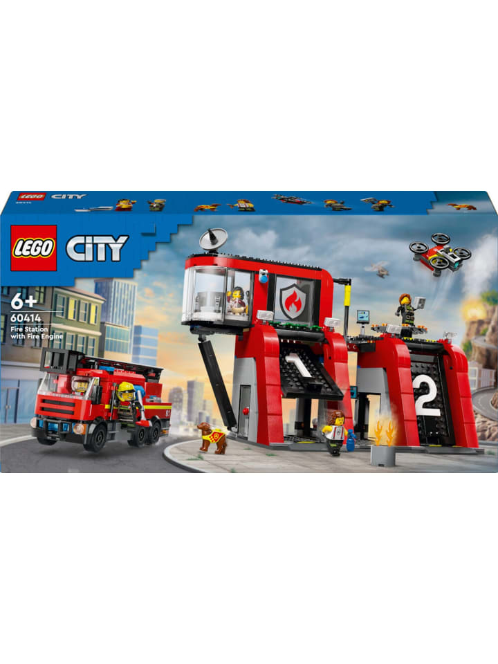 LEGO City Feuerwehrstation mit Drehleiterfahrzeug in Mehrfarbig ab 6 Jahre günstig kaufen onesize