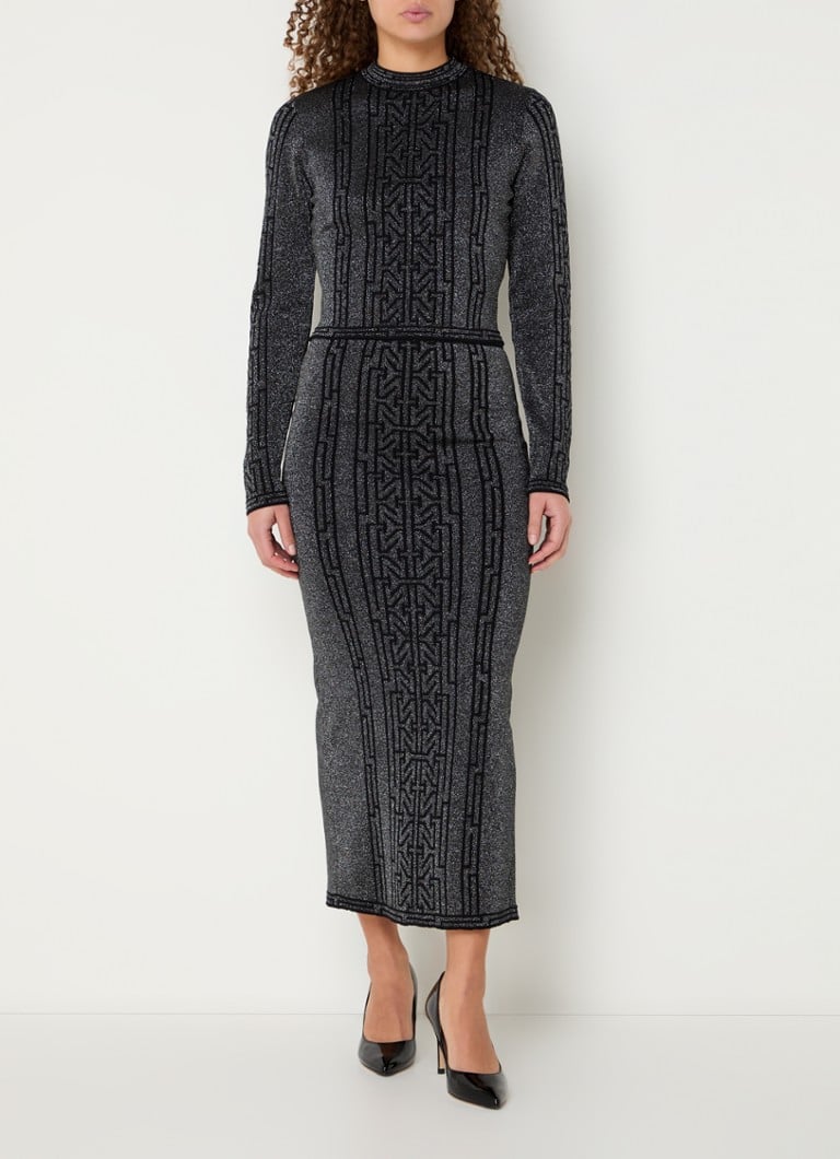 Top scurt NIKKIE Feni din tricot fin cu imprimeu lurex.
