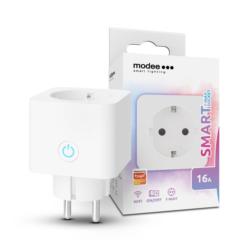 Modee Smart Lighting Verbindungsklemme Smart WLAN WiFi Steckdose per Sprache steuerbar, Funk Steckdose Alexa, Google Home Siri für Sprachsteuerung (Tuya Wi-Fi)