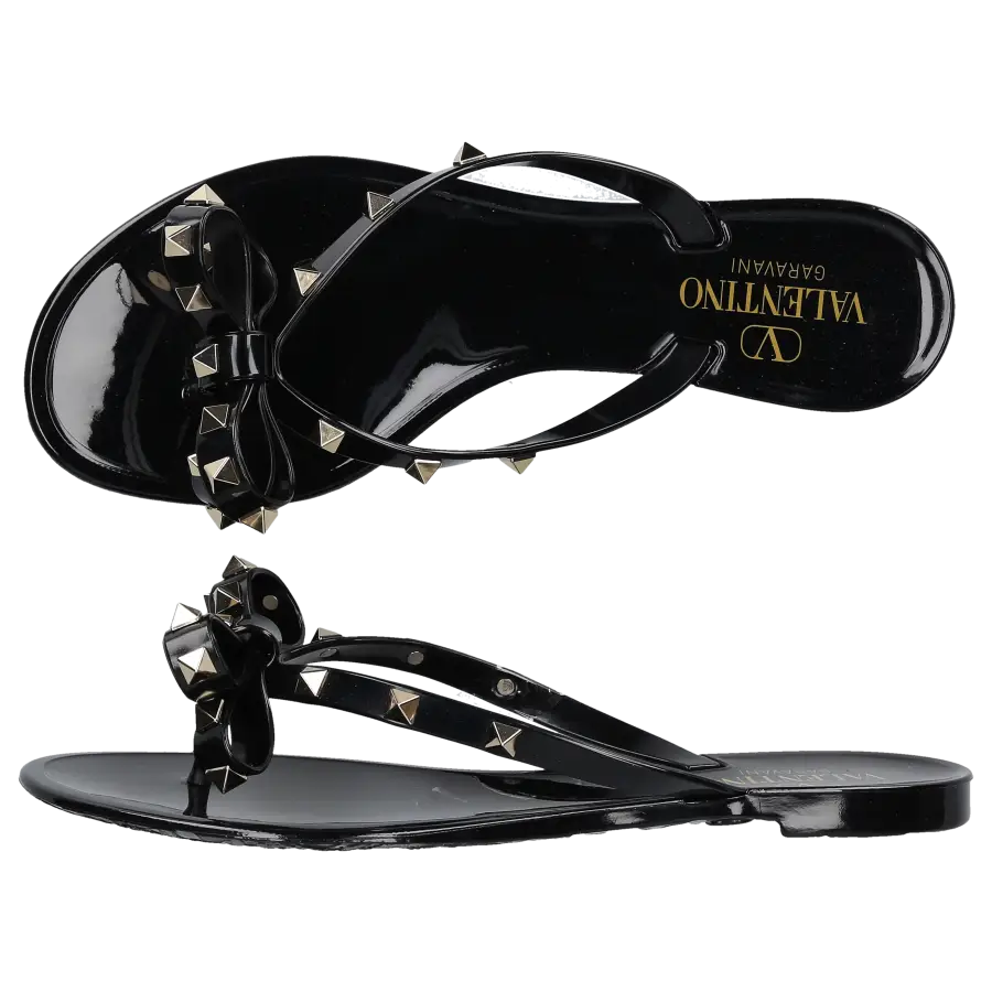 Valentino Garavani - Zehentrenner FLIPFLOPS ROCKSTUD PVC - schwarz