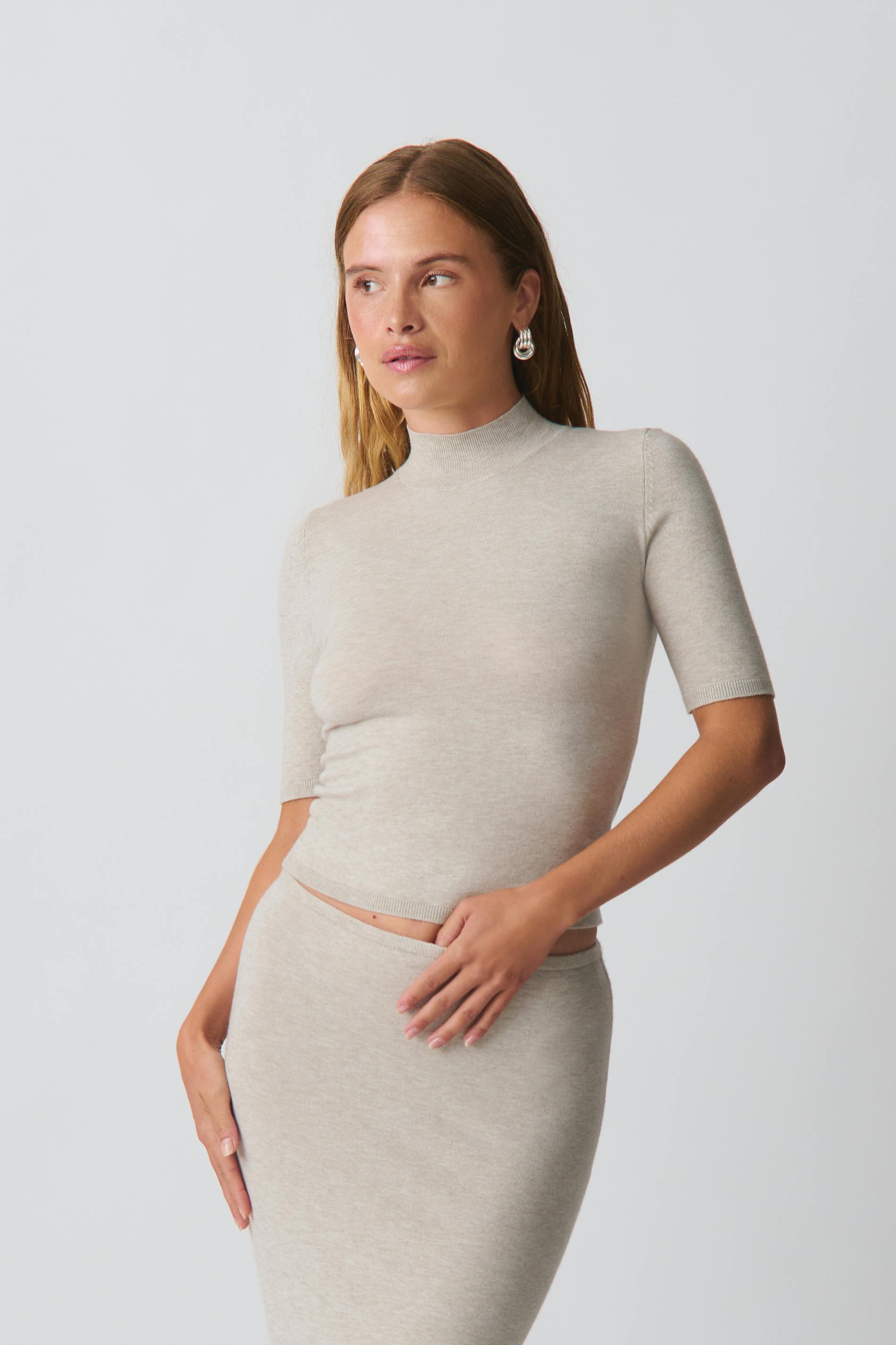 Knitted polo top