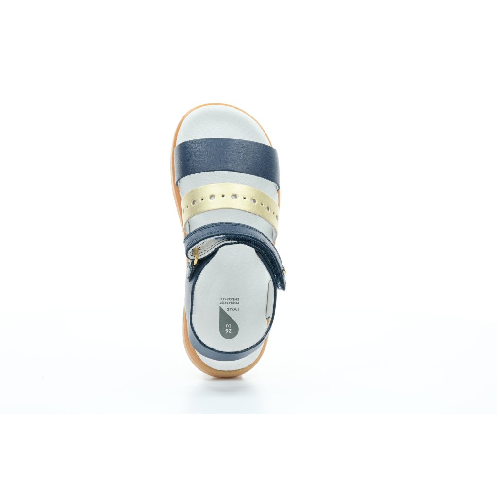 Bobux Trinity Navy / Misty Gold Sandalen