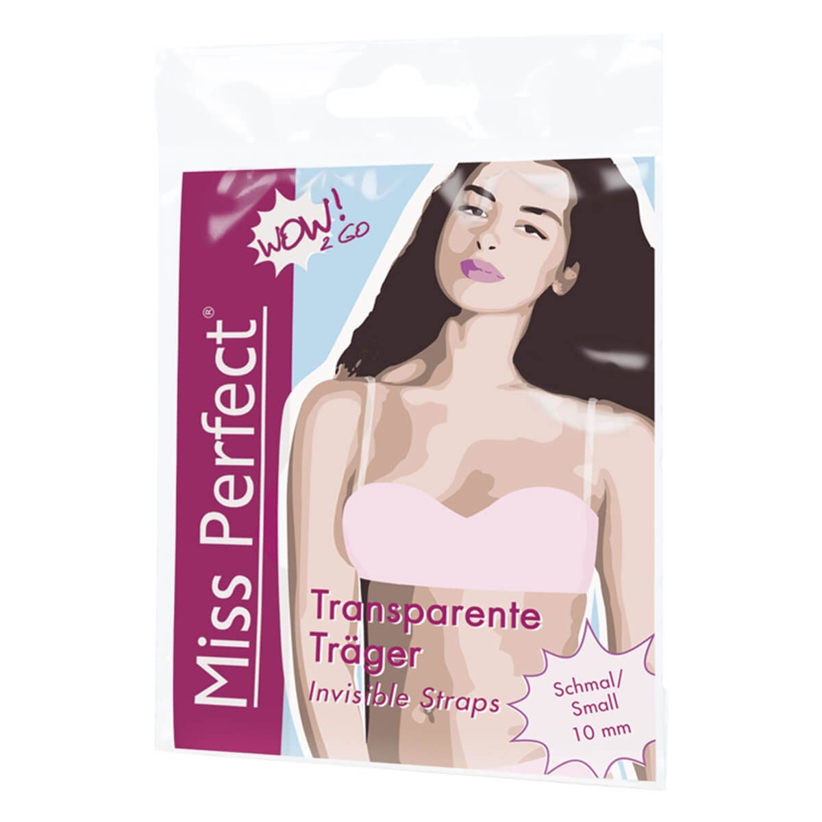 Miss Perfect BH-Träger W2G750002, Transparente Träger mit 10 mm oder 15 mm Breite