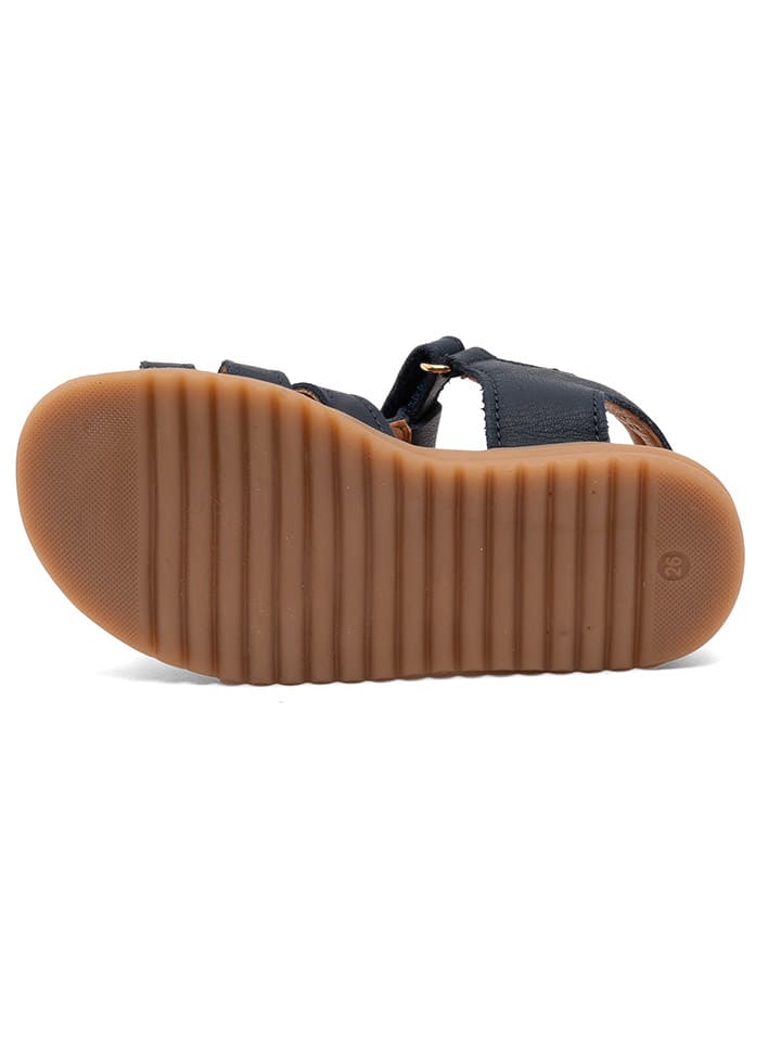 bisgaard Leder-Sandalen in Dunkelblau günstig kaufen