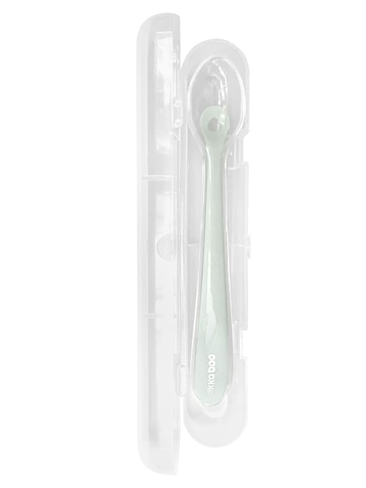 Kikkaboo Baby Silikonlöffel mit Etui in grün günstig kaufen onesize