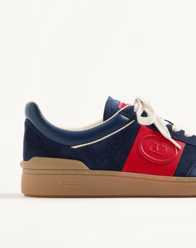 Baskets basses Upvillage en cuir fendu et cuir de veau nappa