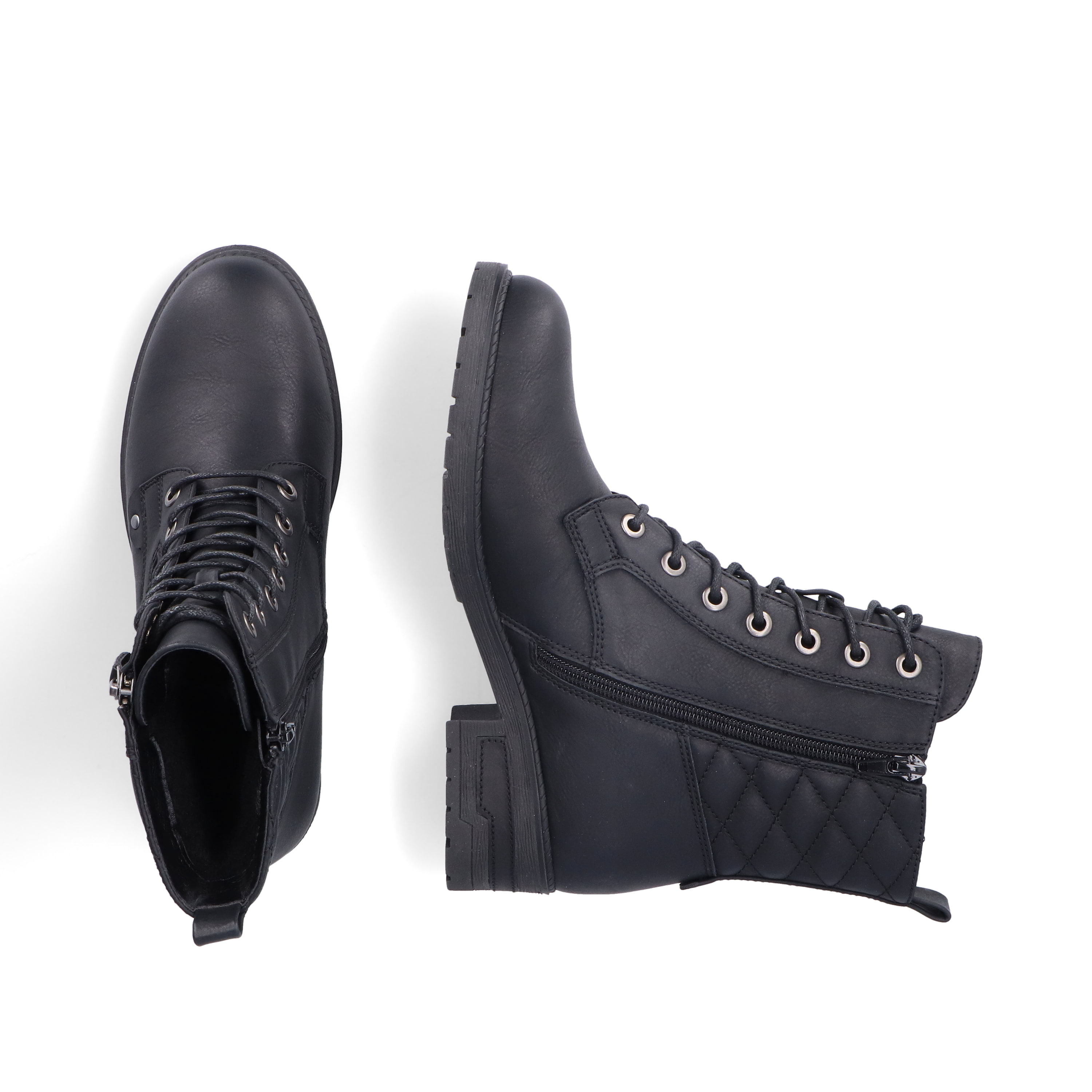 Rieker Damen Biker Boots nachtschwarz