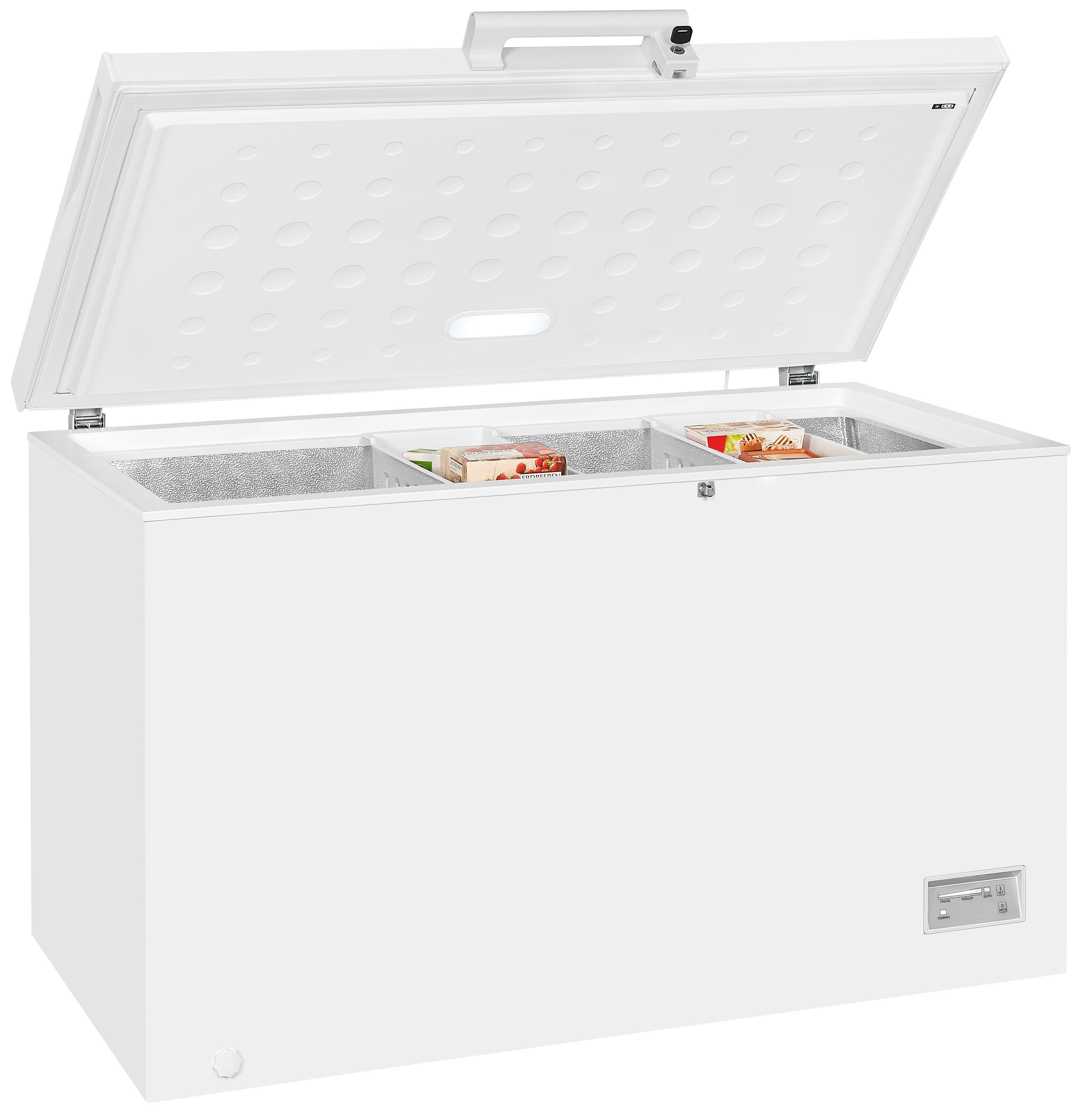 exquisit Gefriertruhe GT400-HE-040E, 130 cm breit, 372 l, XXXL-Gefriertruhe mit digitaler Steuerung