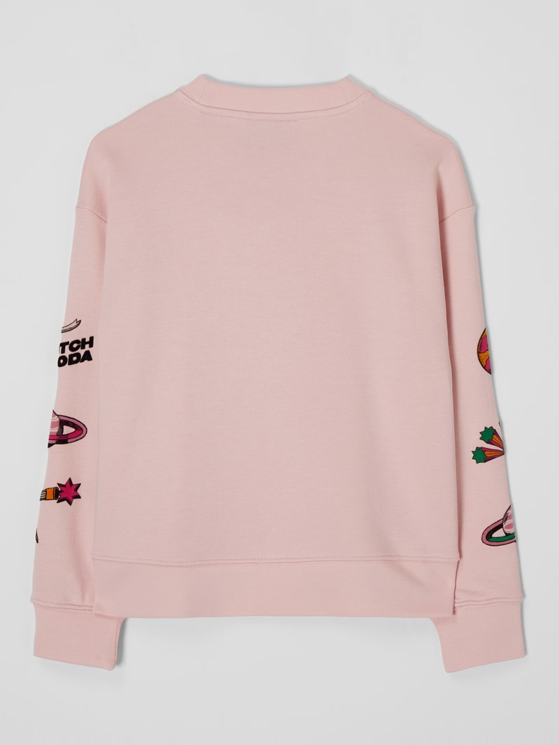 Sweatshirt mit Message in rosa