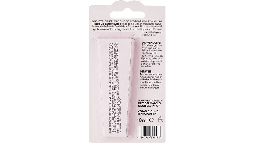 be routine Lip Butter Tinted Nude 10 ml