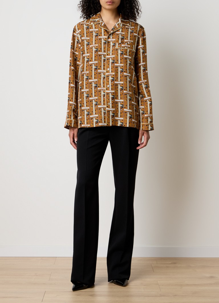 Camicetta Burberry in seta con stampa grafica