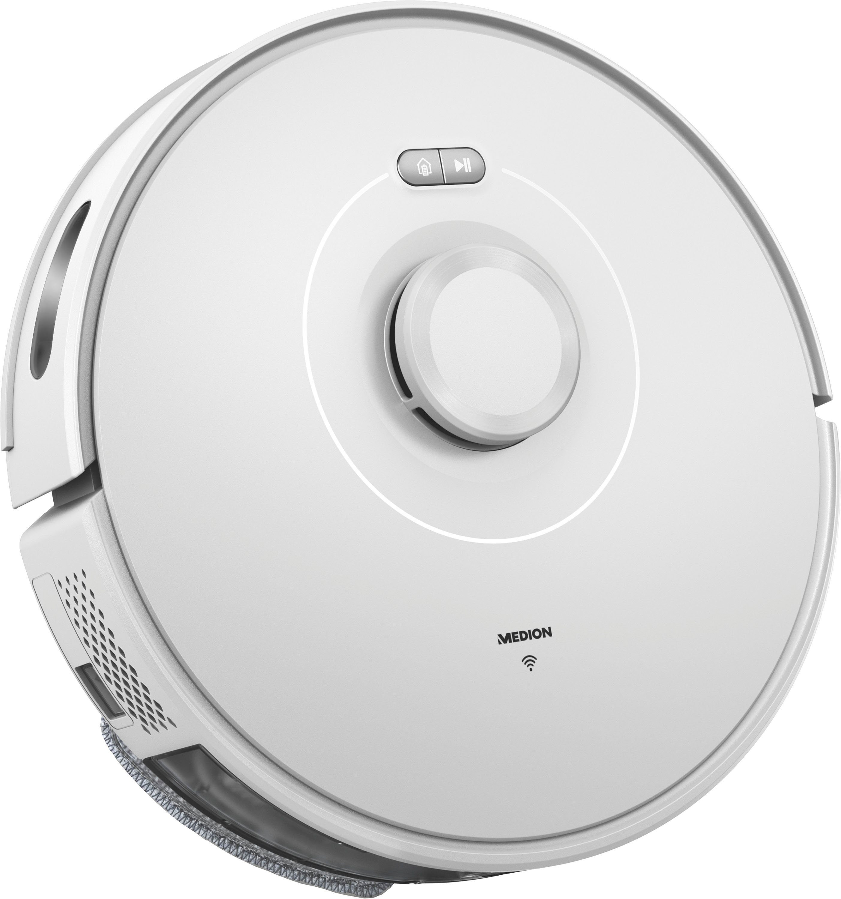 Medion® Saugroboter X10 SW, mit Lasernavigation und Wischfunktion, 20 W, 2.700Pa Saugkraft, 2in1 Roboterstaubsauger, präzise Kartenerstellung