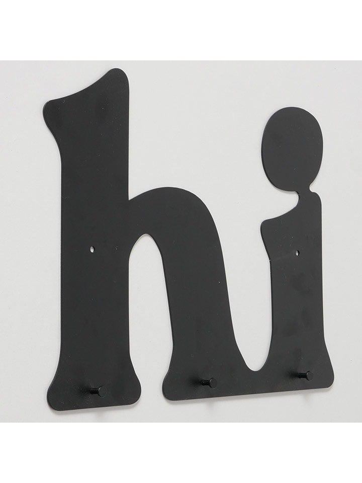 Boltze Garderobenhaken ''Hi'' in Schwarz - (B)38 x (H)30 x (T)2 cm günstig kaufen onesize