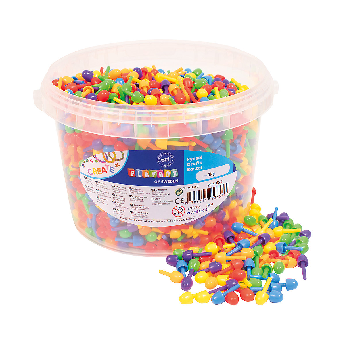 Steckmosaik 10 mm, 1 kg (~2700 Stk.)