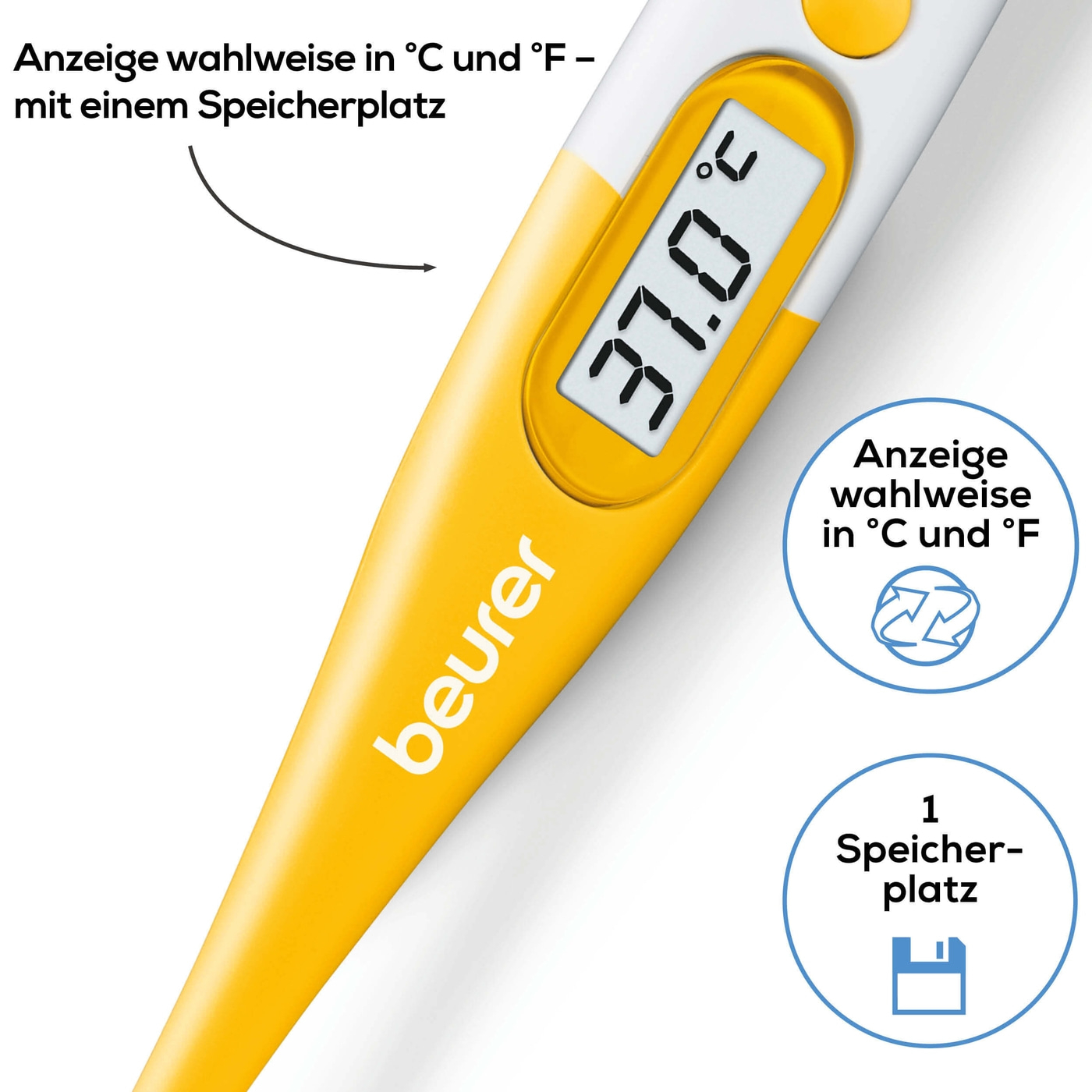 Beurer Express-Thermometer BY 11 Frog-Baby Fieberthermometer im Frosch-Design mit Express-Messzeit