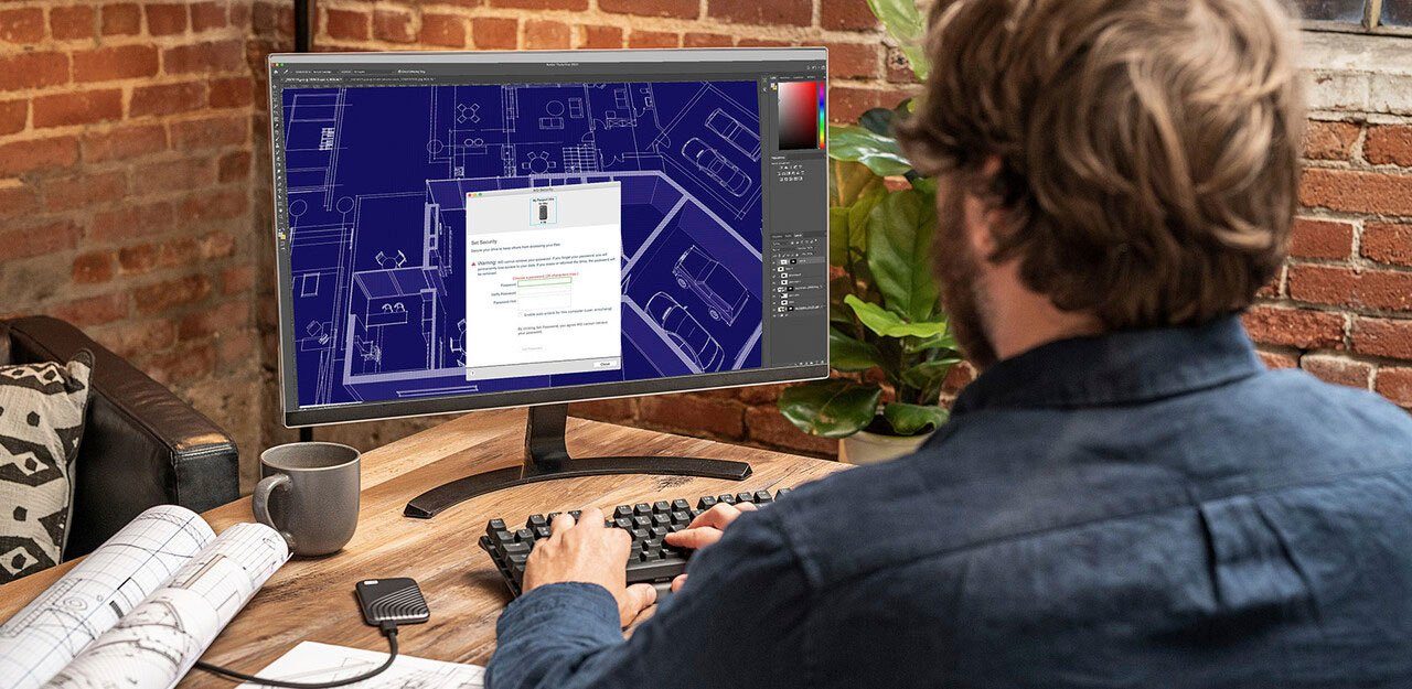 WD My Passport™ SSD externe SSD (4 TB) 1050 MB/S Lesegeschwindigkeit, 1000 MB/S Schreibgeschwindigkeit