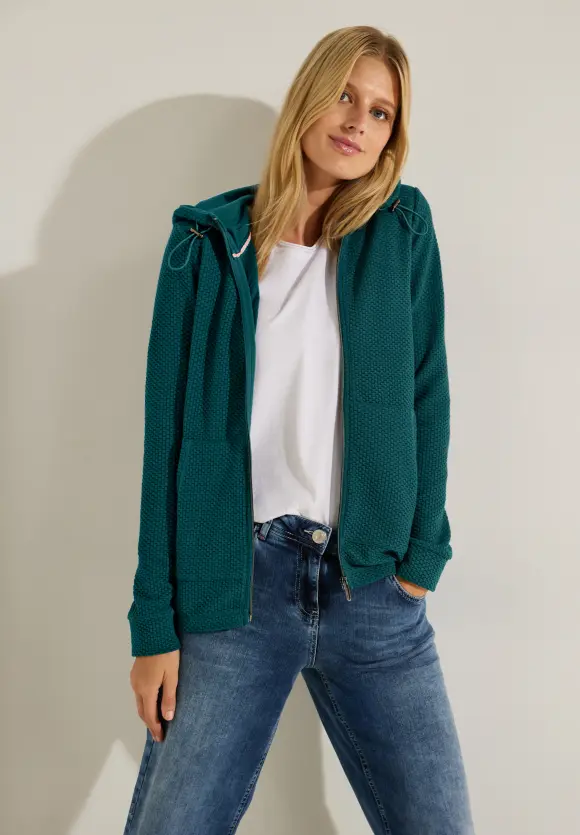 CECIL Cooler Cardigan mit Kapuze
