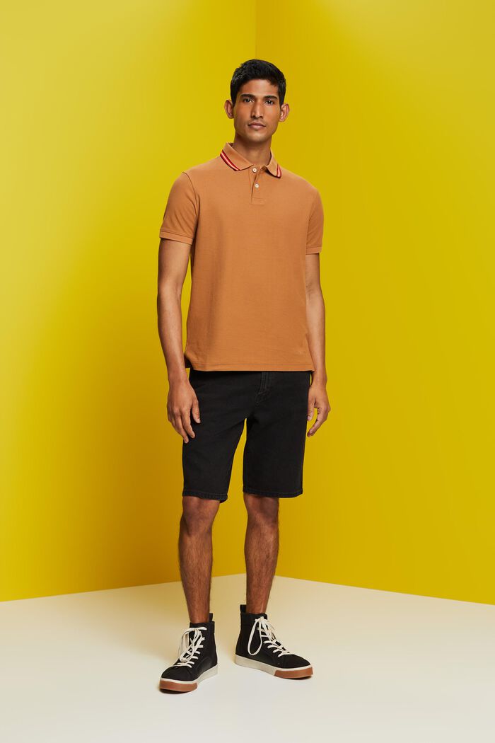 Piqué-Poloshirt mit Glitzer, 100 % Baumwolle