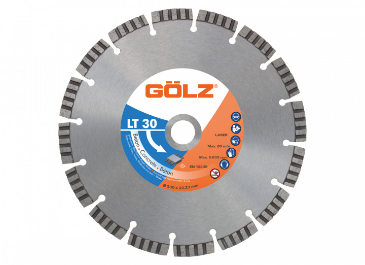 Gölz 04978350125 LT30 Dijamantna pilna ploča Turbo Universal 125 x 22,2 mm