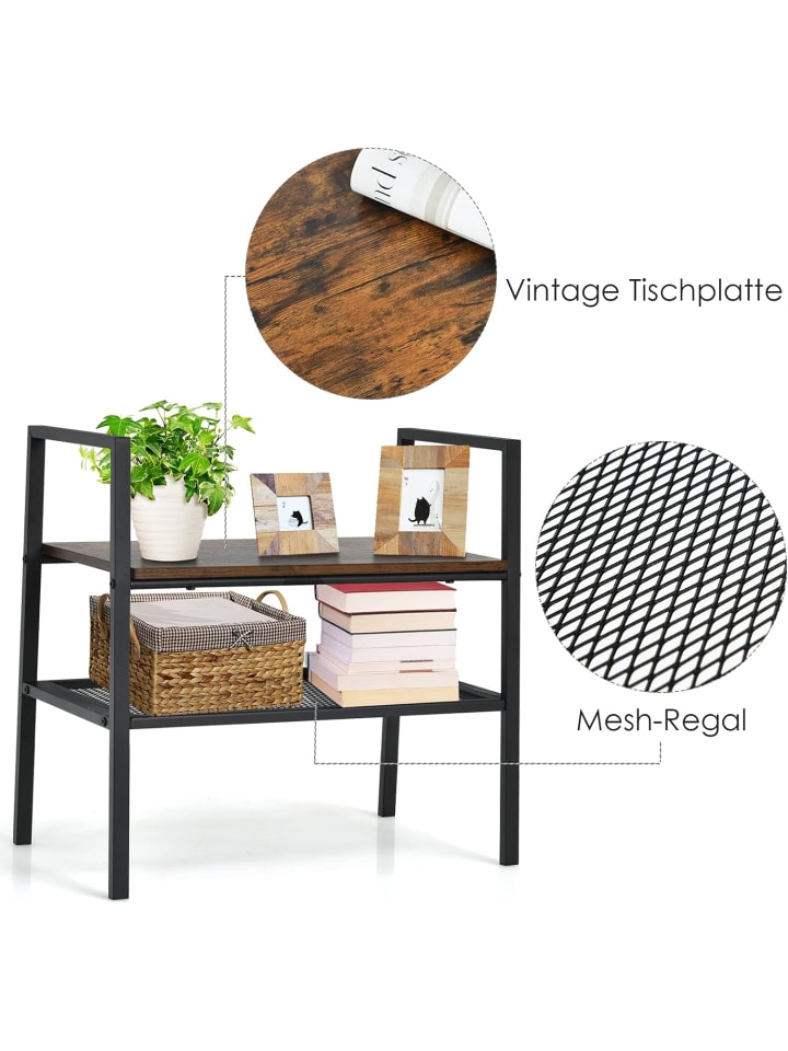 COSTWAY Organizer-Regal 2er Set in Braun günstig kaufen 54 cm