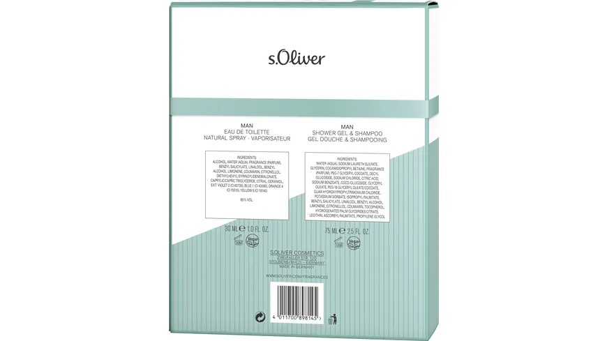 s.Oliver Here & Now Man Eau de Toilette Geschenkpackung