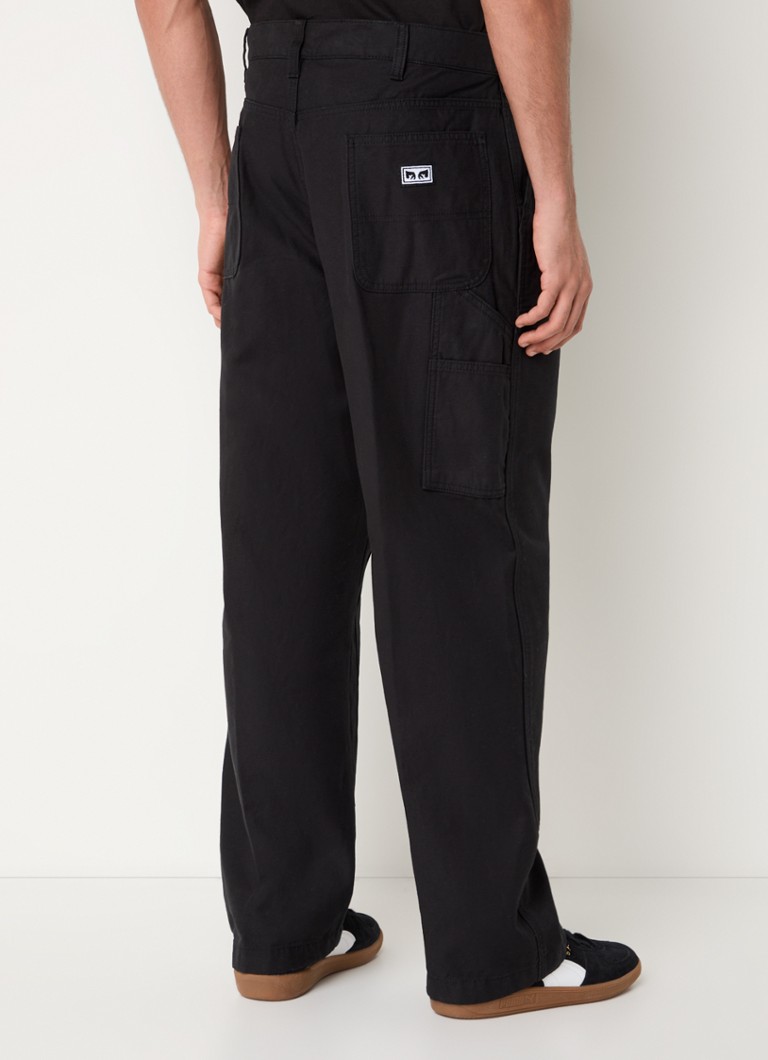 Blugi Obey Big Timer cu imprimeu lat