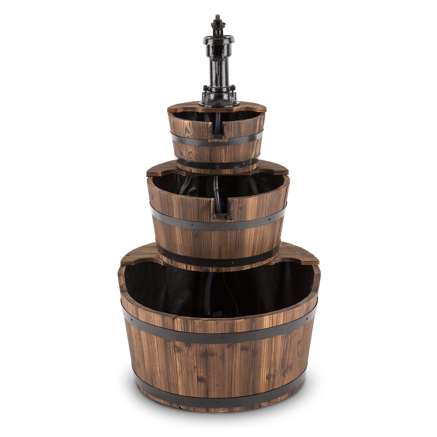 blumfeldt Wasserspiel Cascada 2G Kaskadenbrunnen, 56 cm Breite, brunnen spring zimmer zier brunnen led-beleuchtung terasse