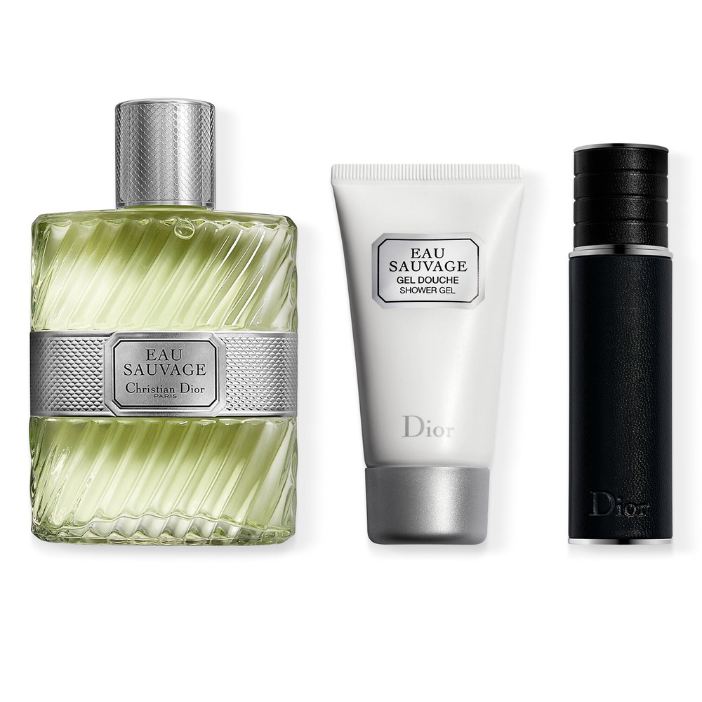 DIOR Eau Sauvage Coffret Cadeau - Eau de toilette, gel douche et vaporisateur de voyage