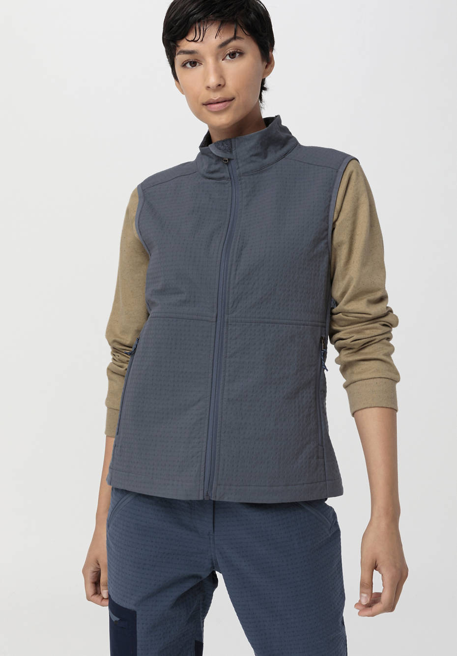 Weste Softshell Grid aus Bio-Baumwolle